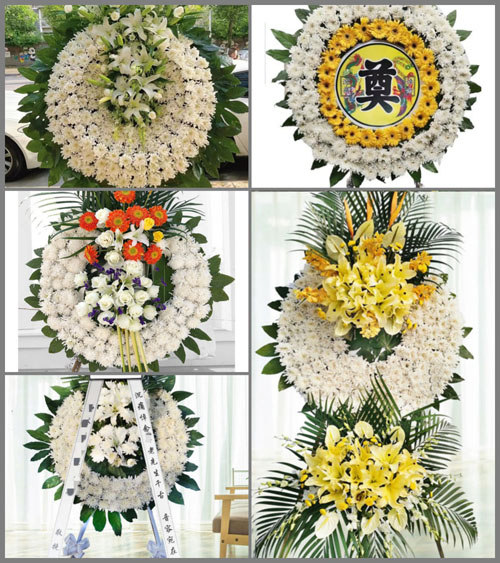 山东青岛莱西市望城街道西水道村花圈速递